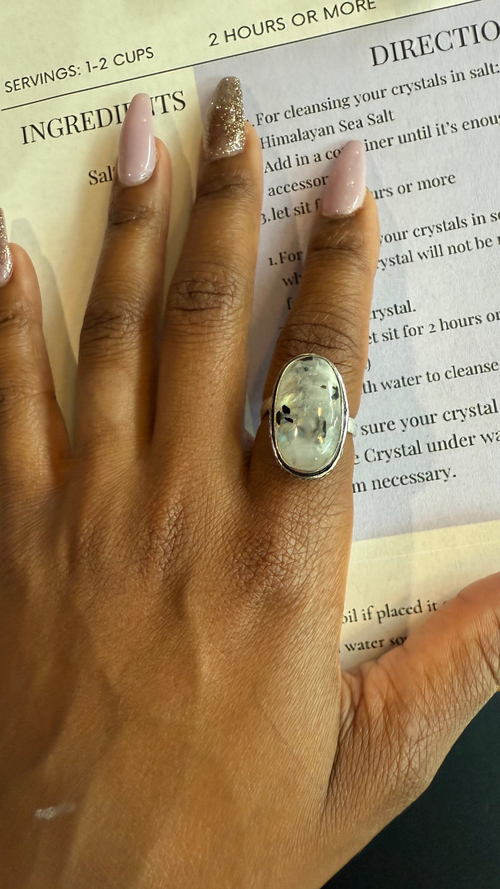 “Moon Smiles” Moonstone ring