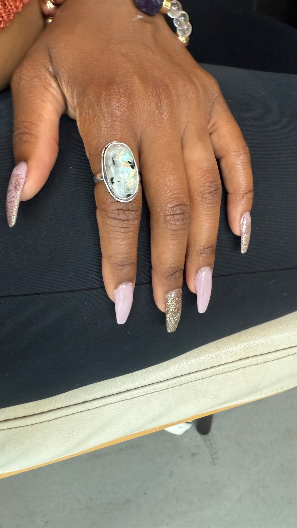 “Moon Smiles” Moonstone ring