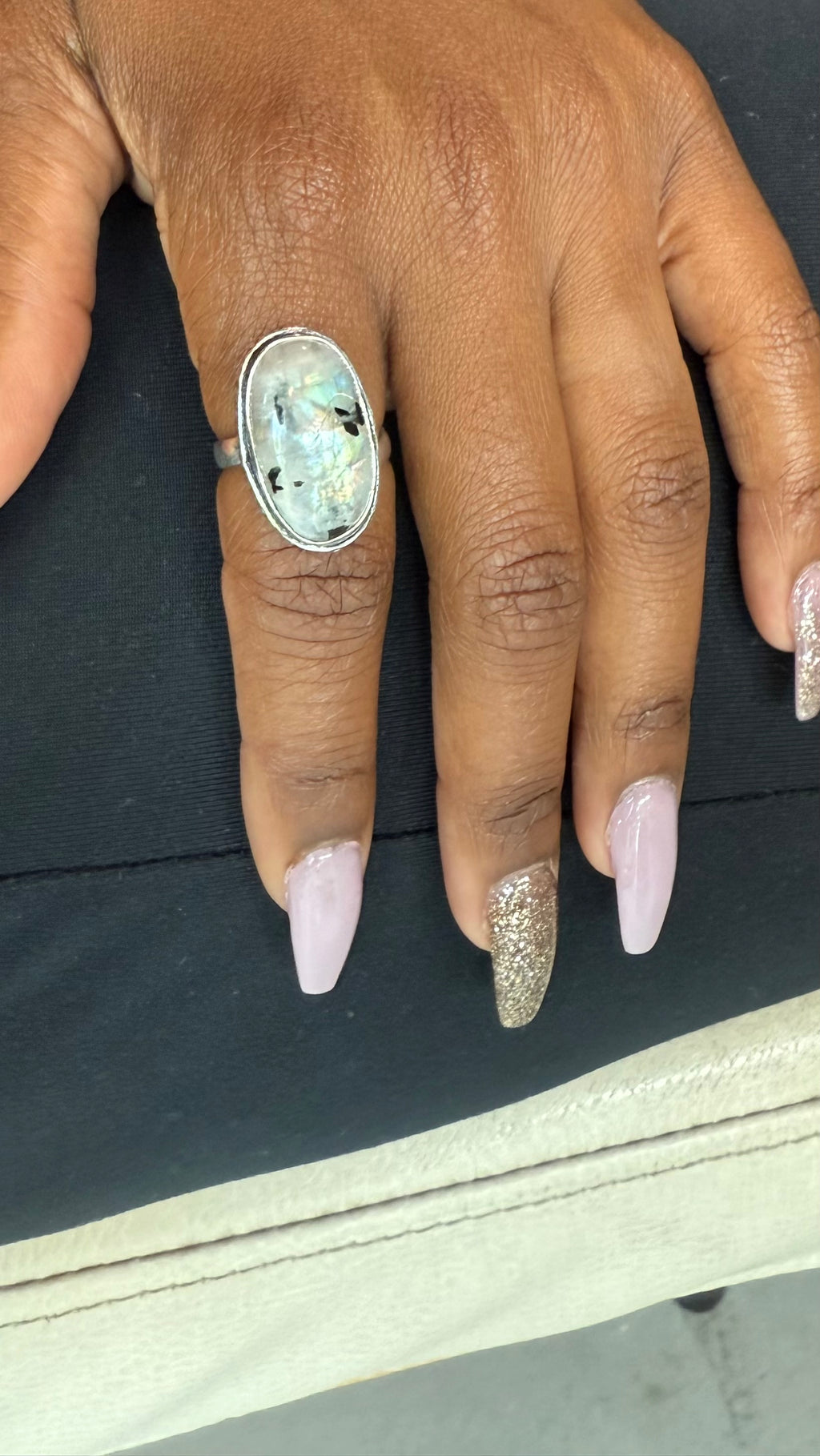 “Moon Smiles” Moonstone ring