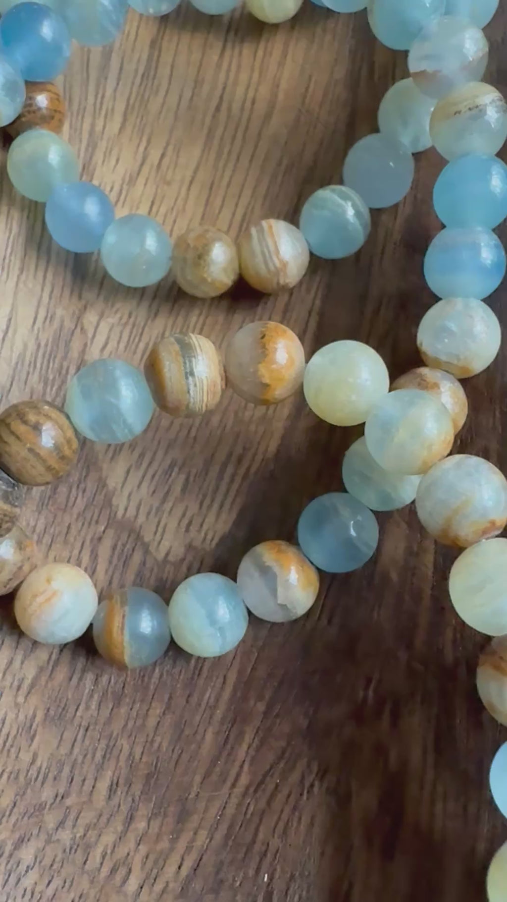 Lemurian Aquatine Calcite Energy Bracelet